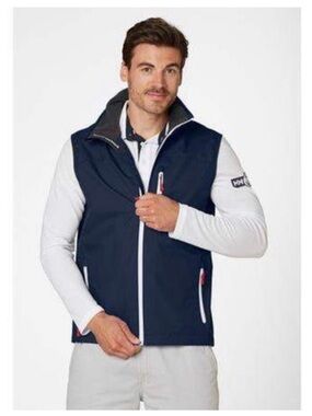 Helly Hansen Sailing Crew Vest Men 3XL Navy Blue Full Zip Water/Wind Resistant